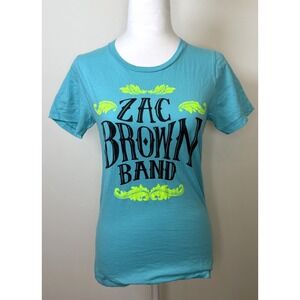 Zac Brown Band Tee Womens Large Playing the Road Tour‎ Country Music Southern L
